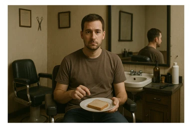 sartarosh xonada shunchaki tarelka v vilka ushlab utirsin tarelkada esa faqat non bulsin kayfiyati xam urtacha bulsin xursan bob ketmasin sticker