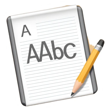 exam paper with the word “ABC” and a pencil sticker