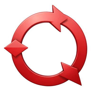 Prompt 15: "Is your backup plan."
Graphic: 🔄 Refresh/loop arrows icon (white with red highlights).
Animation: Arrows rotate smoothly.
Background: Transparent. sticker