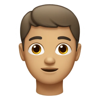 Light colored Mexican with a mushroom haircut with brown eyes  sticker