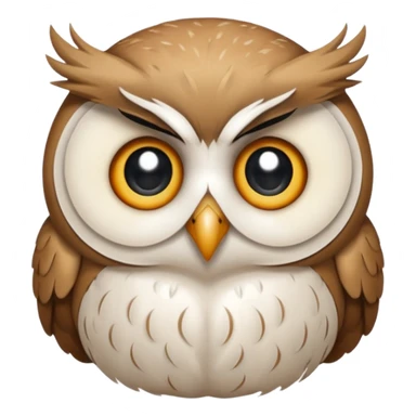 owl emoticon that is crying sticker