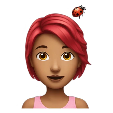 girl-ladybug sticker