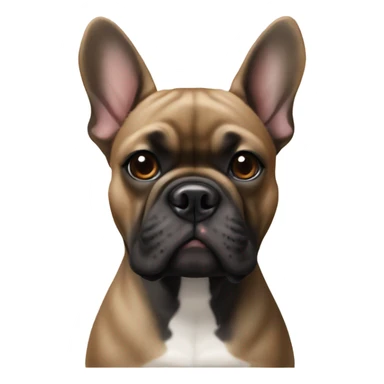 French bulldog mixed with a cane corso brown and black color sticker