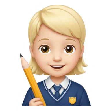 baby in school uniform  sticker