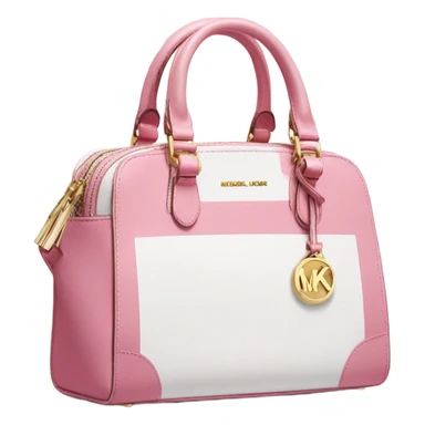 Pink and white Michael Kors purse sticker