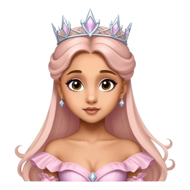 Ariana grande rehearsing for wicked in her Glinda dress  sticker