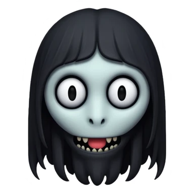 creepy monster black long head faceless no mouth no eyes  sticker