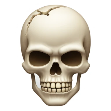 Skull emoji but with head explosion emoji combined sticker
