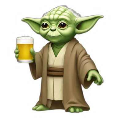 Yoda qui bois une bière  sticker
