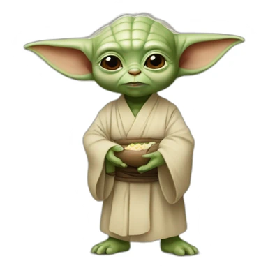 Bebe yoda mangé un cochon d'Inde sticker