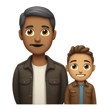 Padre abrazando a el hijo , sin caras  sticker