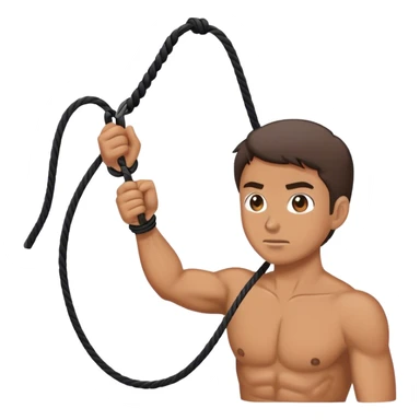 cable machine pulling rope towards face sticker