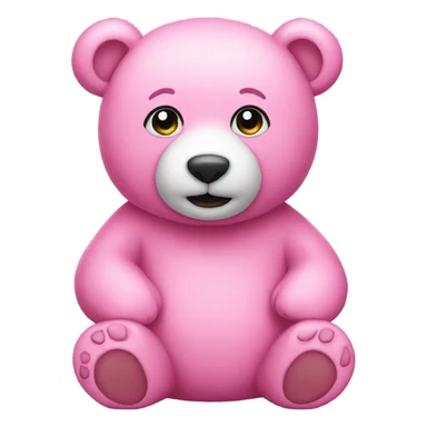 Pink bear emoji  sticker