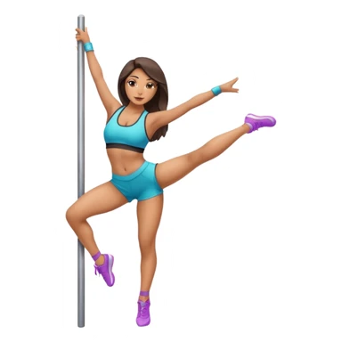 a latina pole dancer full body, vertical pole sticker