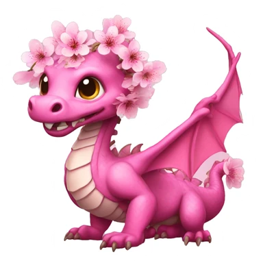 Cherry blossom dragon sticker