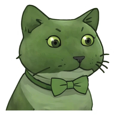 One grey and one white cat sticker