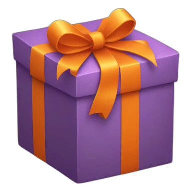 An orange gift sticker