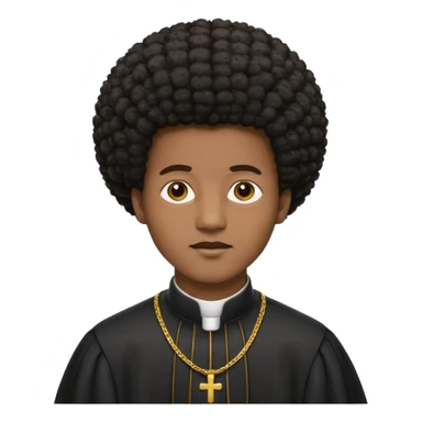 Pastor with Afro haircut  sticker