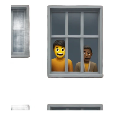 A person watching another person through a window sticker