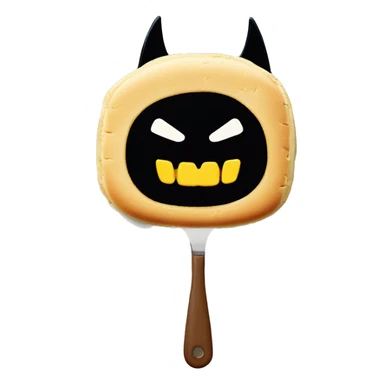 Batsignal wih spatule and hamburger sticker