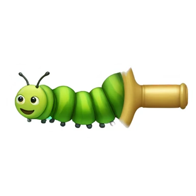 caterpillar magnifying glass sticker