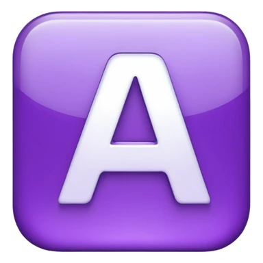 letter a purple sticker