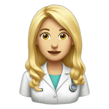 Psycologist girl blone sticker