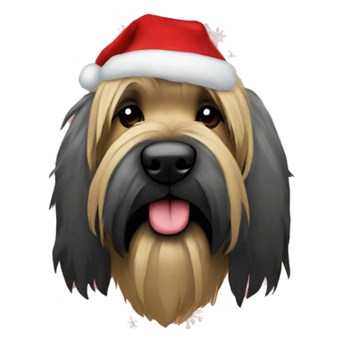 Briard in christmas Sweater  sticker