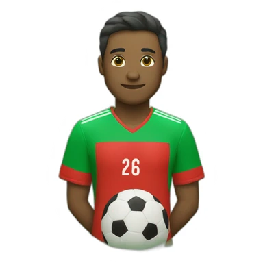 camiseta futbol fondo verde y rayas rojas sticker