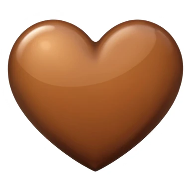 Kahverengi kalp sticker