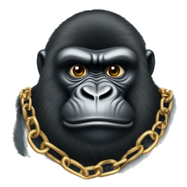 Gorila with chains and jewelry  sticker