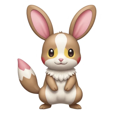 Plusle-Minccino-Bunnelby-fusion, full body sticker