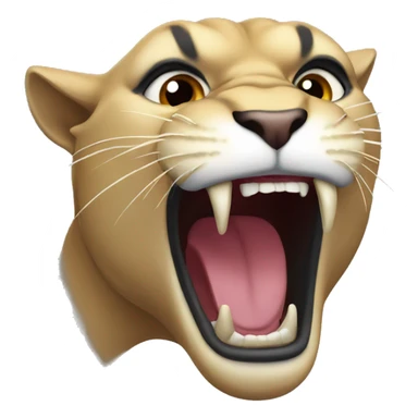 Panther roaring sticker