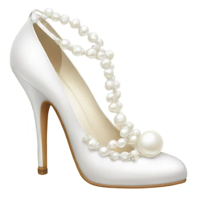 White pearl studded heels sticker