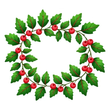 Holiday garland laying horizontally\ sticker
