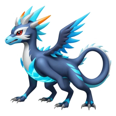 Neon Vibrant Pulsating Trail-glowing Chromatic Trico-Absol-Kyurem-Salamence-Silvally-fusion-hybrid sticker