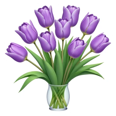 Bouquet of pastel purple tulips sticker