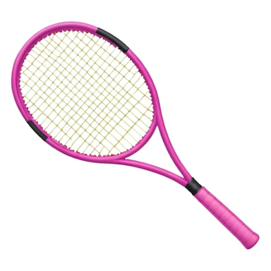 Pink tennis racket sticker