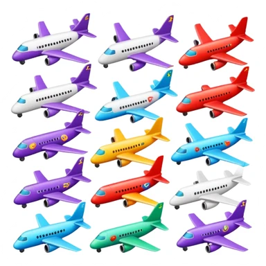Twitch channel emojis for an aviation themed discord sticker