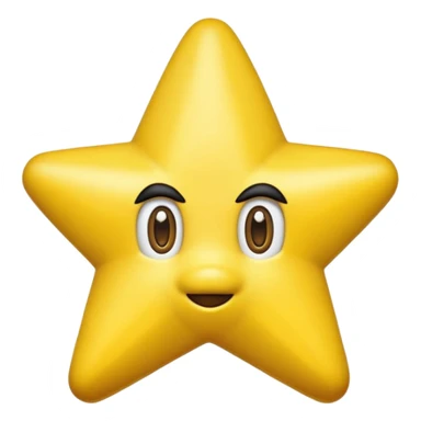 ESTRELLA DE SUPER MARIO SIN NARIZ Y SIN BOCa nadams los ojos sticker