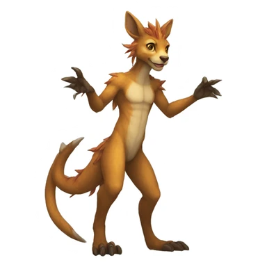 Anthro Wickerbeast full body sticker
