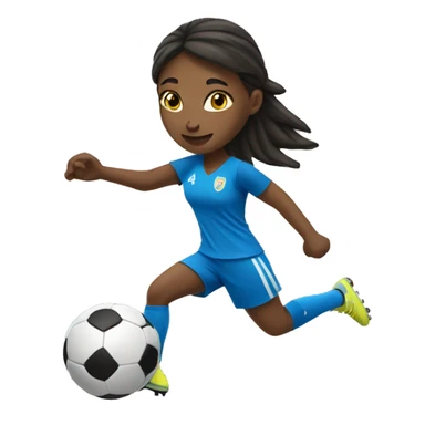 summer olympics girl playing soccer sticker