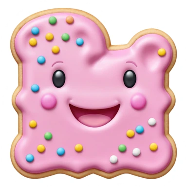 Frosted animal cracker sticker