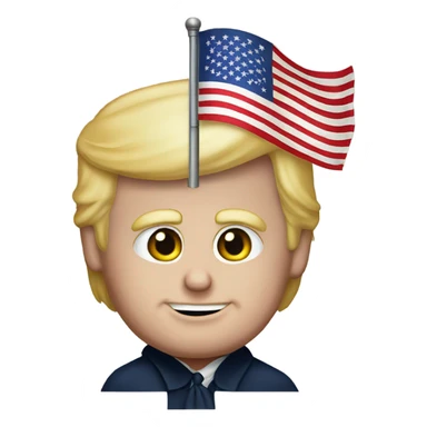 President trump American flag  sticker
