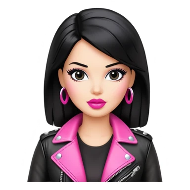 barbie rockstar   with black hair  sticker