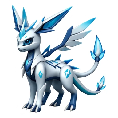 Futuristic Kyurem-Glaceon-dialga-hybrid, full body sticker
