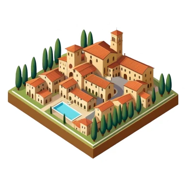 tuscany italy isometric sticker