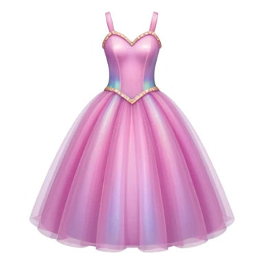 Realistic pink princess sparkle dress sticker