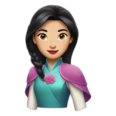 Mulan in fancy dress sticker