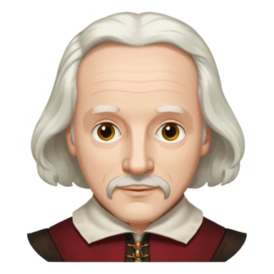 Shakespeare portrait identical to original sticker